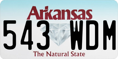 AR license plate 543WDM