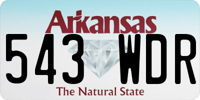 AR license plate 543WDR