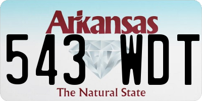 AR license plate 543WDT