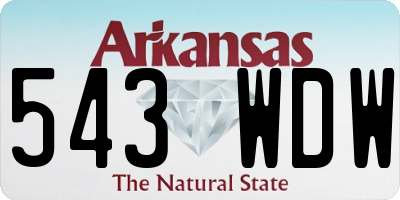 AR license plate 543WDW