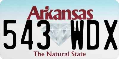 AR license plate 543WDX