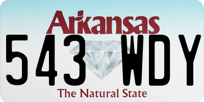 AR license plate 543WDY