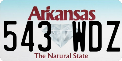AR license plate 543WDZ