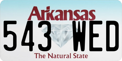 AR license plate 543WED