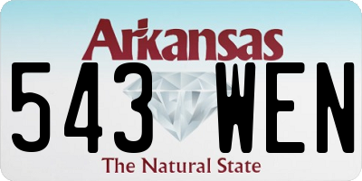 AR license plate 543WEN
