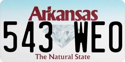 AR license plate 543WEO