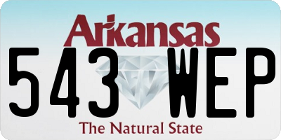 AR license plate 543WEP