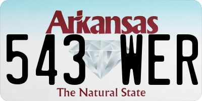 AR license plate 543WER