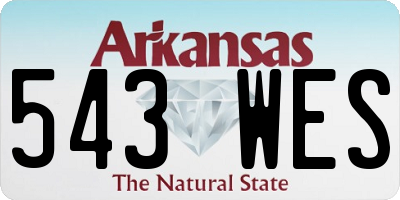 AR license plate 543WES