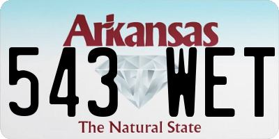 AR license plate 543WET