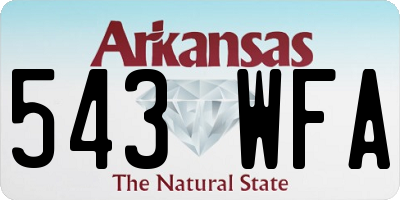 AR license plate 543WFA