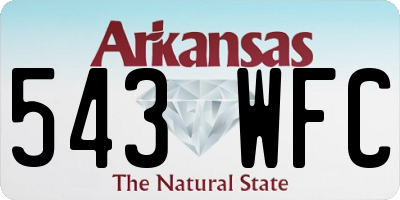 AR license plate 543WFC
