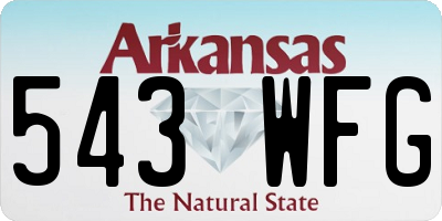 AR license plate 543WFG