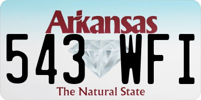 AR license plate 543WFI