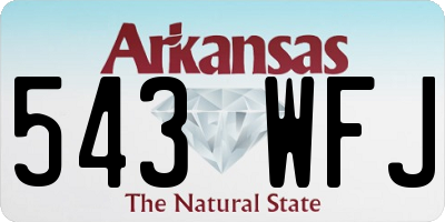 AR license plate 543WFJ