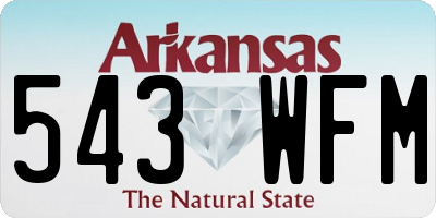 AR license plate 543WFM