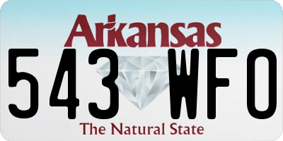AR license plate 543WFO