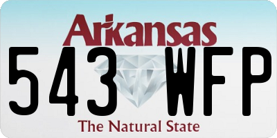 AR license plate 543WFP