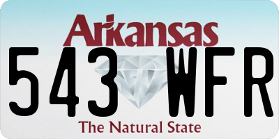 AR license plate 543WFR