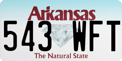 AR license plate 543WFT