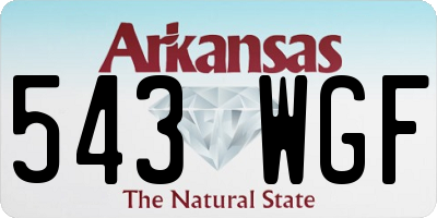 AR license plate 543WGF