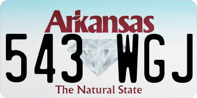 AR license plate 543WGJ