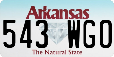 AR license plate 543WGO