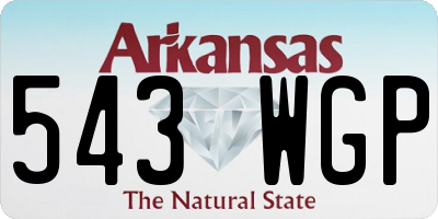 AR license plate 543WGP
