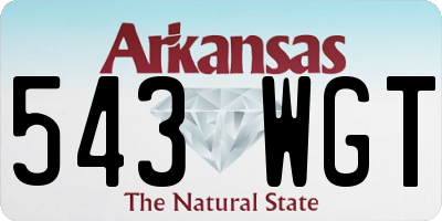 AR license plate 543WGT