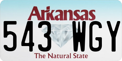 AR license plate 543WGY