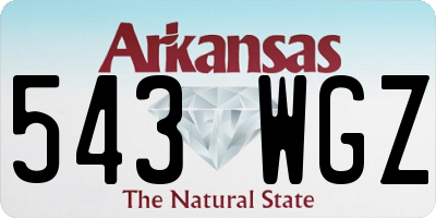 AR license plate 543WGZ