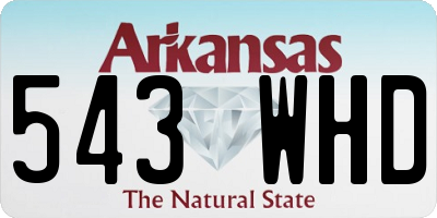 AR license plate 543WHD