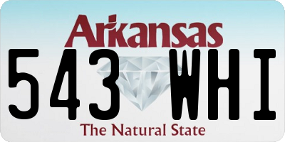 AR license plate 543WHI