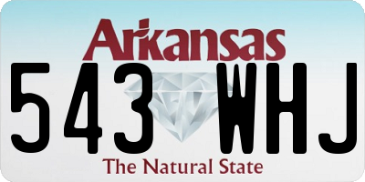 AR license plate 543WHJ