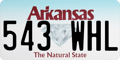 AR license plate 543WHL