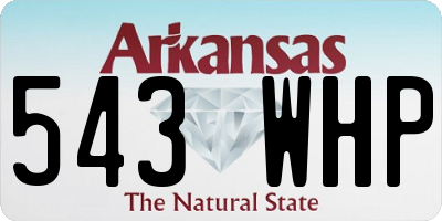 AR license plate 543WHP