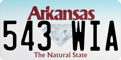 AR license plate 543WIA