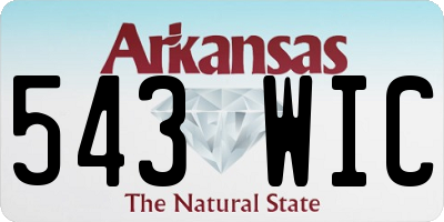 AR license plate 543WIC