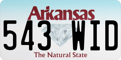 AR license plate 543WID