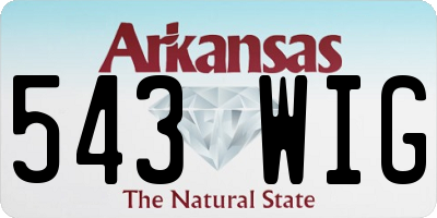 AR license plate 543WIG