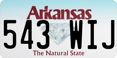 AR license plate 543WIJ