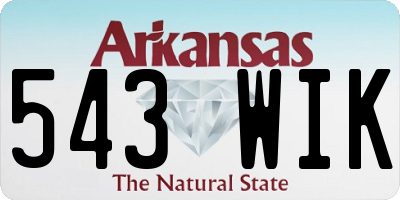 AR license plate 543WIK