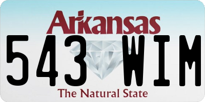 AR license plate 543WIM