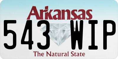 AR license plate 543WIP