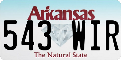 AR license plate 543WIR