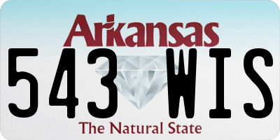 AR license plate 543WIS
