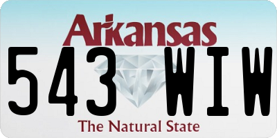 AR license plate 543WIW