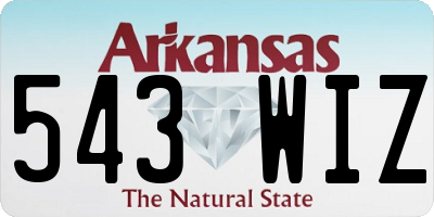AR license plate 543WIZ
