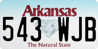 AR license plate 543WJB