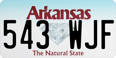 AR license plate 543WJF